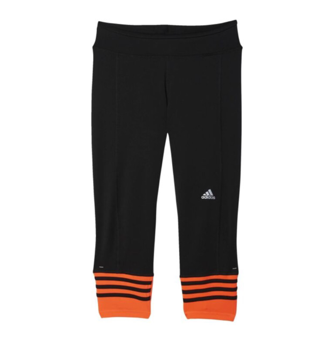 Adidas Women's Response 3/4 Tights Pants Leggings (Black-Neon orange) (size M) - 爱游戏体育-爱游戏|爱游戏官方网站